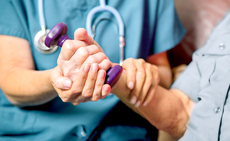 Patient with Healthcare Nurse