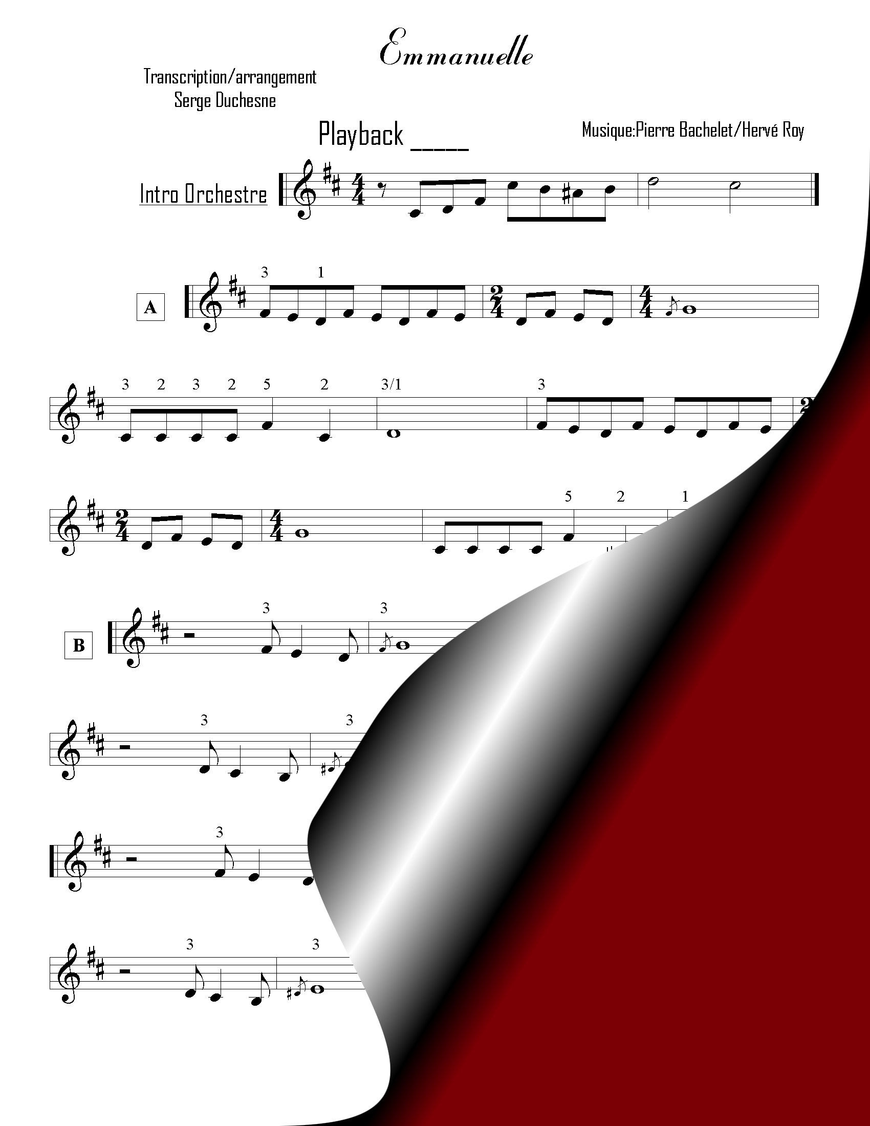 Emmanuelle (+Playback) à l'accordéon Serge Duchesne