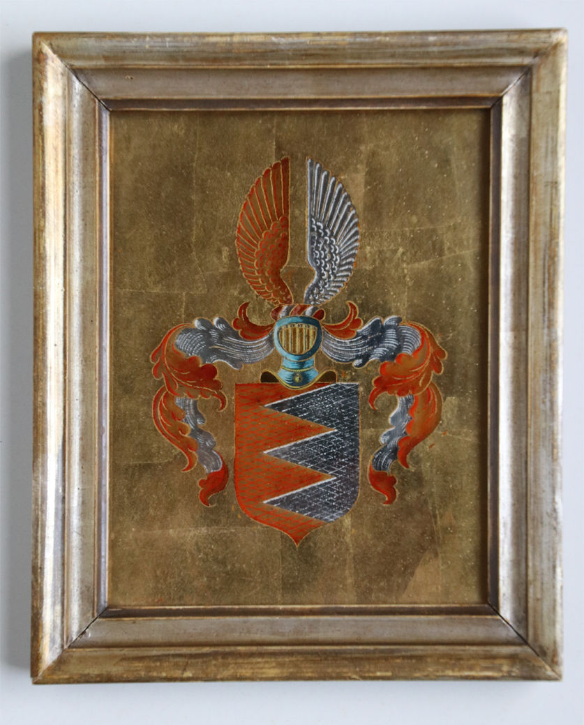 Rohde, Werner, Entwurf Familienwappen, Hinterglasmalerei