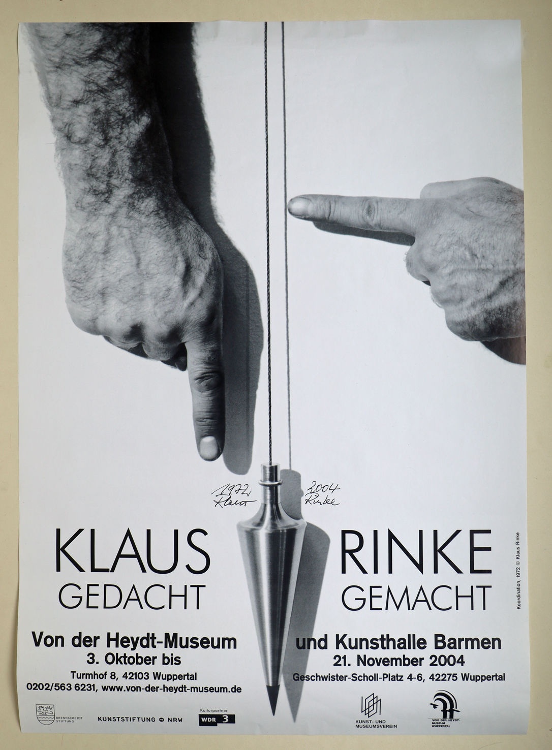 Rinke, Klaus, Ausstellungsplakat, 2004