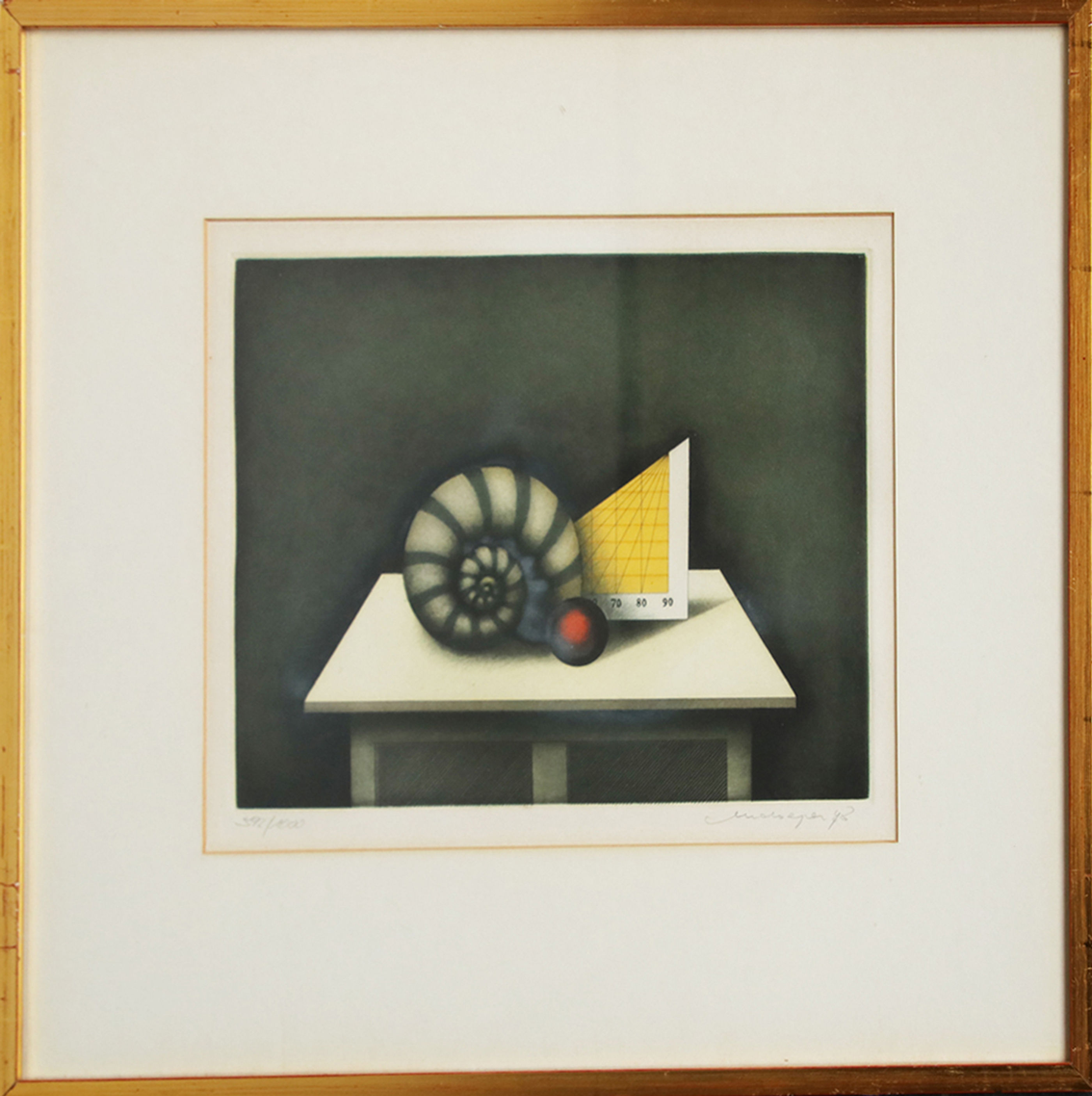 Meckseper, Friedrich, Farbradierung, 1978