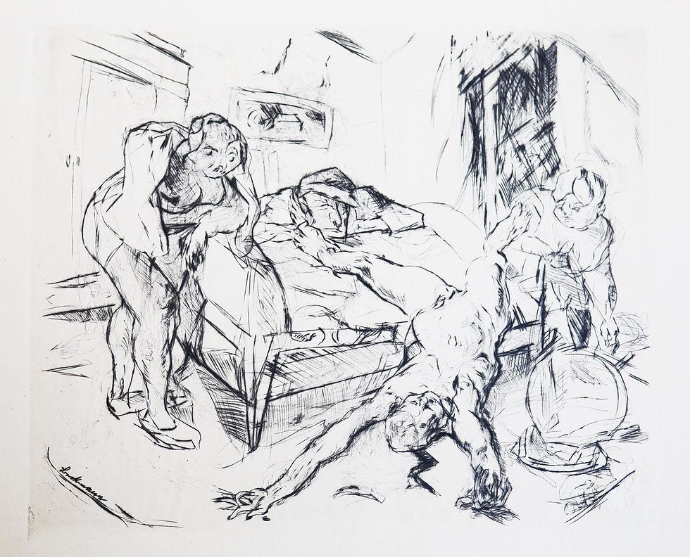 Miniaturbild: Beckmann, Max, Die Nacht, Radierung, 1914