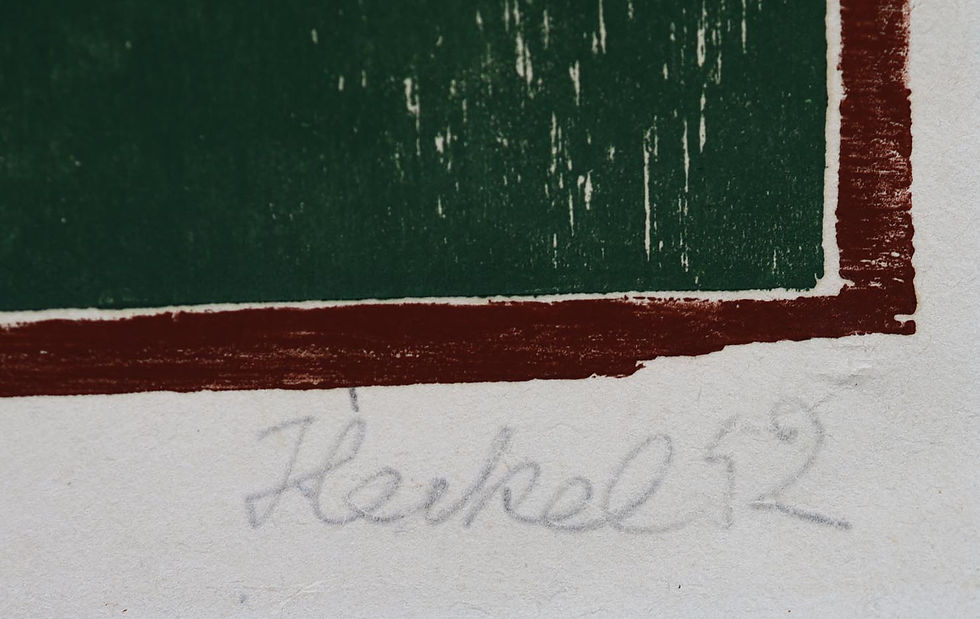Miniaturbild: Heckel, Erich, Früchte, Farbholzschnitt, 1952, signiert
