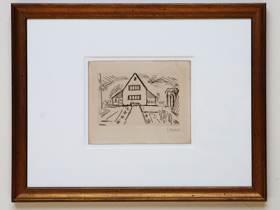 Miniaturbild: Heckel, Erich, Radierung, Schliefers Haus 1913