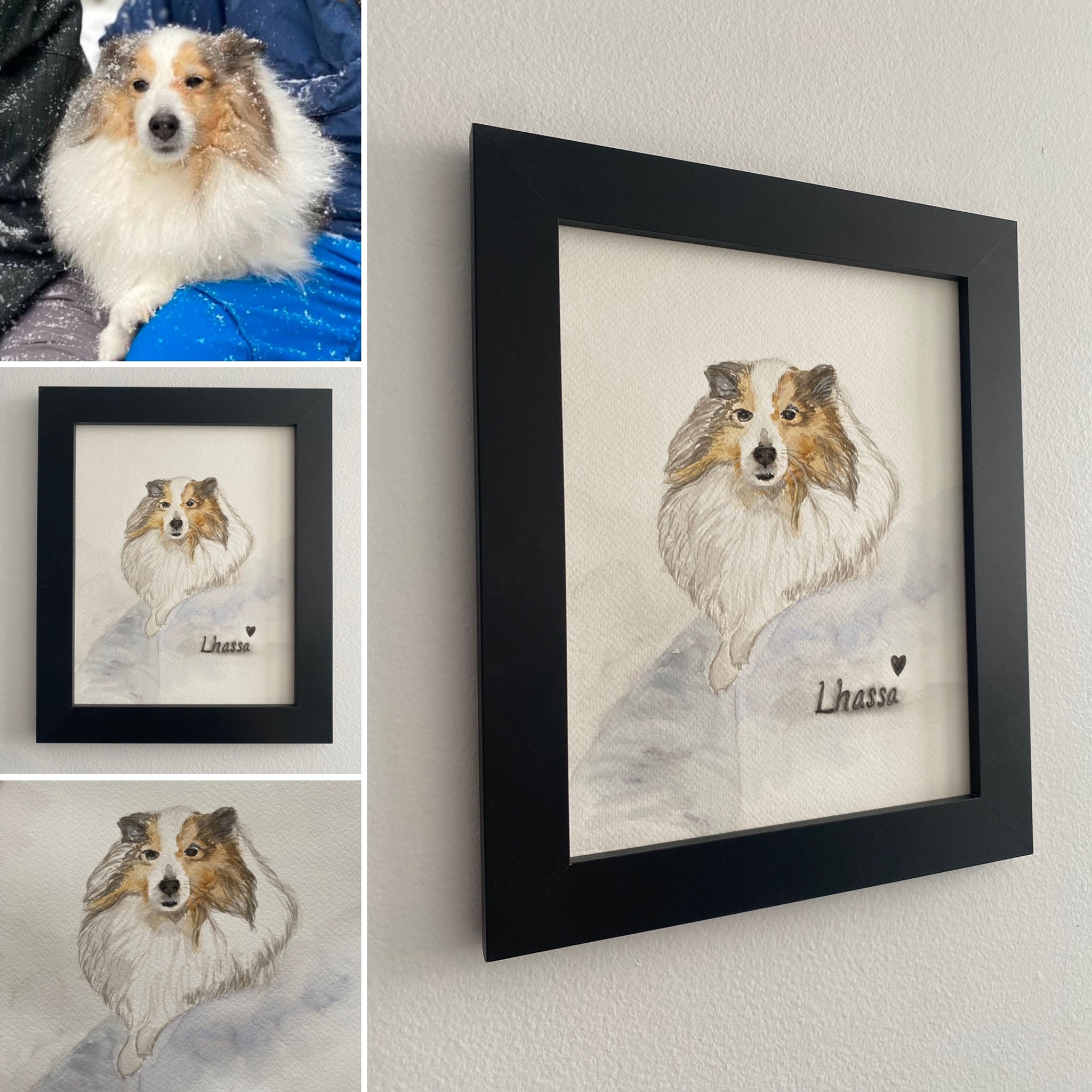 Aquarelle personnalisée (sans cadre)