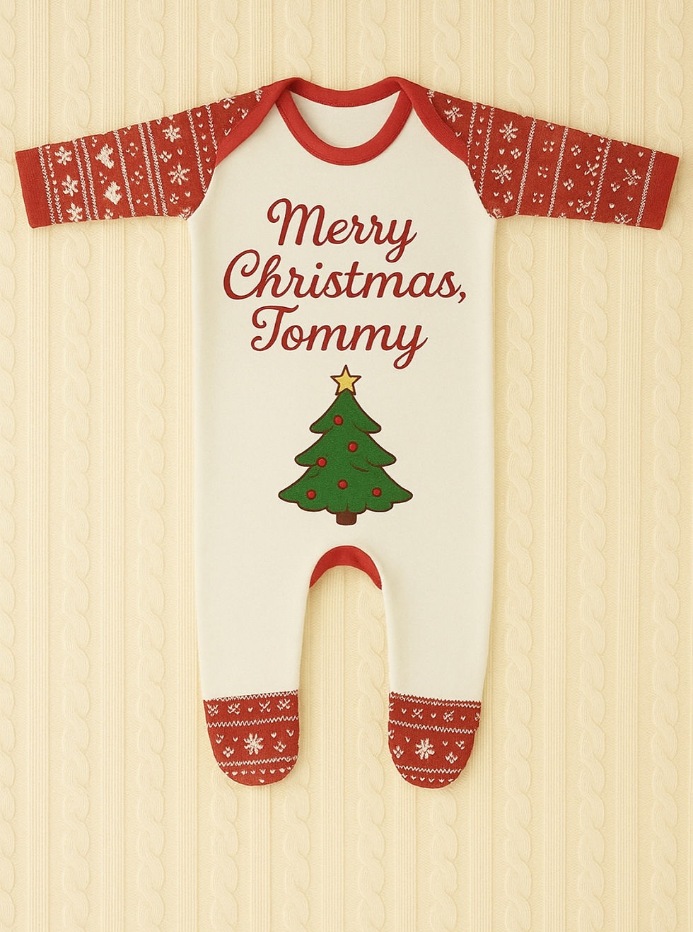 Personalised Baby Christmas Romper