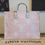 Thumbnail: Louis Vuitton Onthego GM Giant Reverse Monogram Handbag Tote Rouge Pink Multi