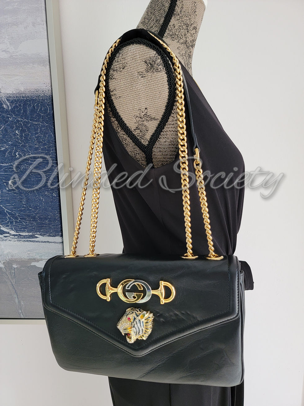 Thumbnail: Gucci Rajah Medium Sliding Chain Crossbody Bag $2,950