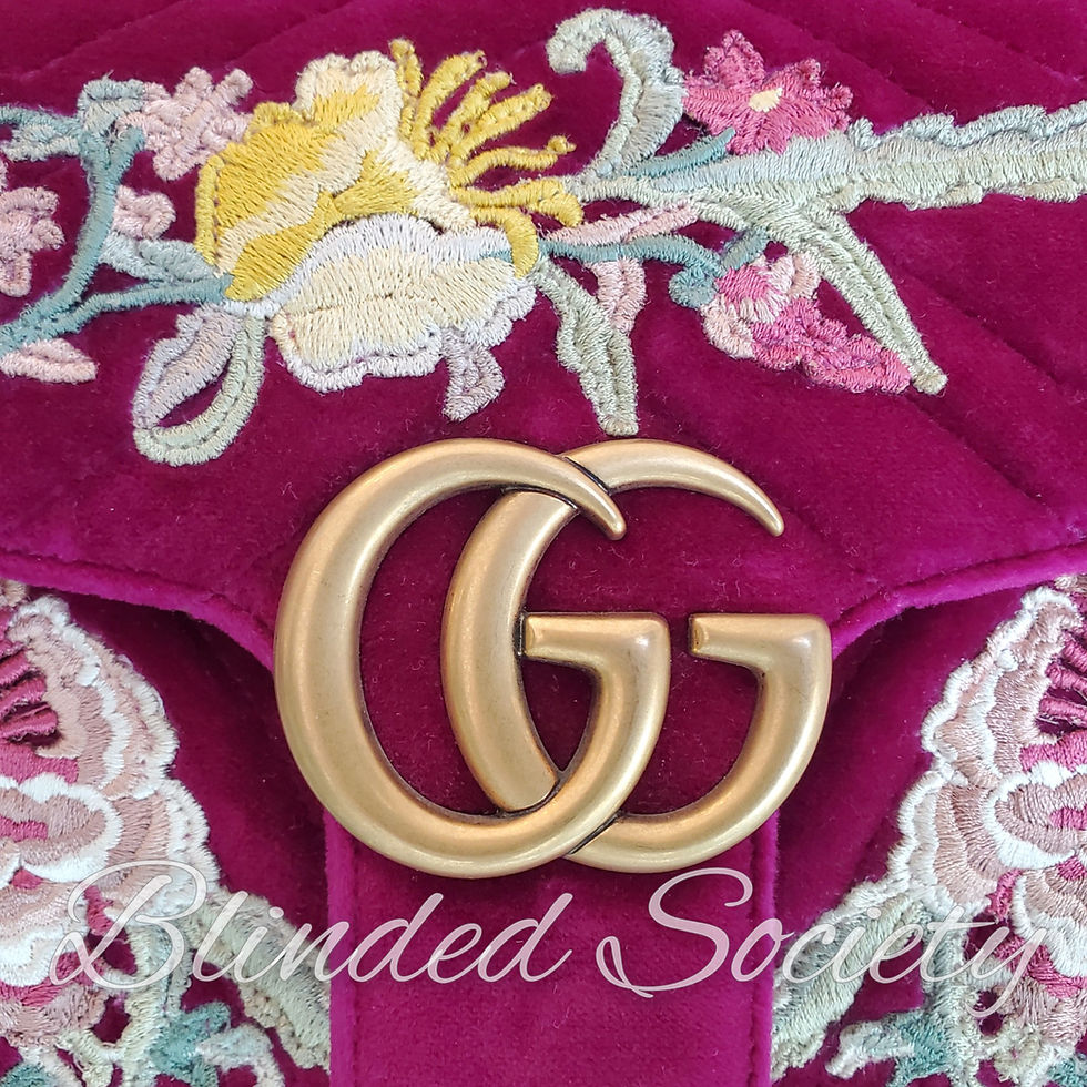 Thumbnail: Gucci Fuscia Velvet GG Marmont Chain Crossbody Bag 