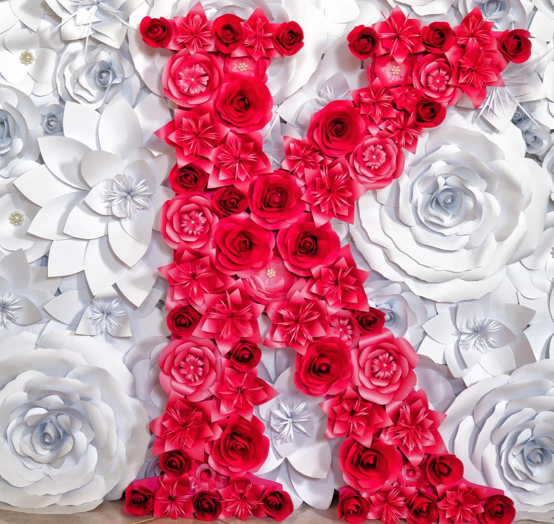 Nursery Initial Paper Flower