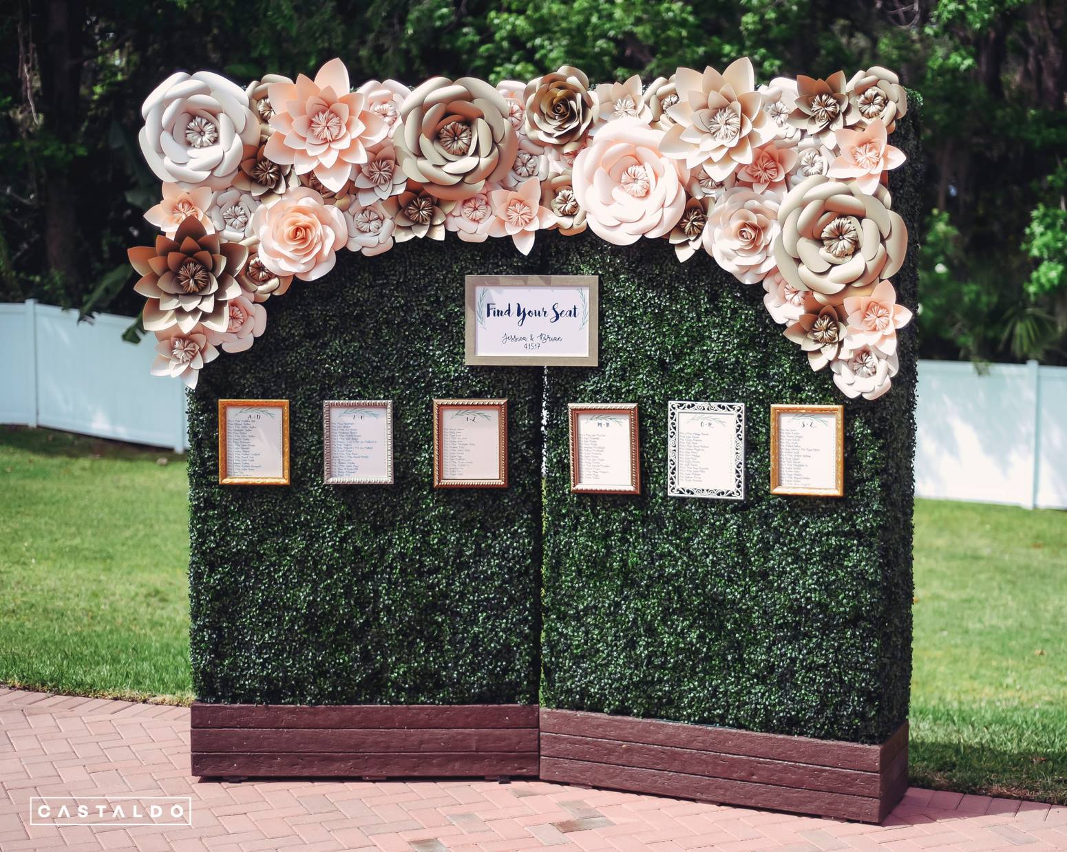 dazzlingdeco wedding ceremony arches paper flower wedding arch