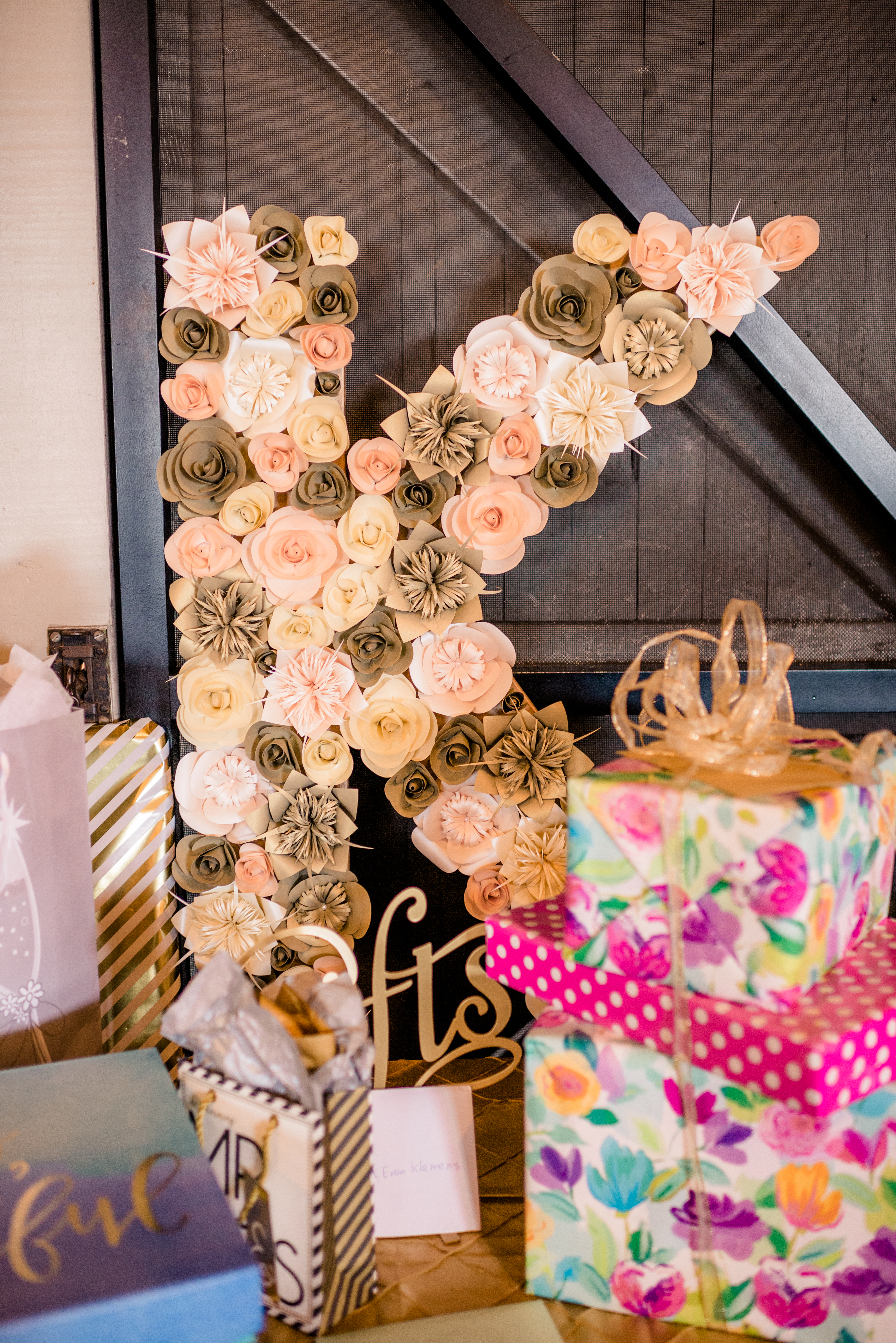 Custom Paper Flower Initial