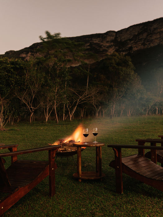 Cadeiras para apreciar o pôr do sol