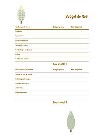 Listes classeur de Noël