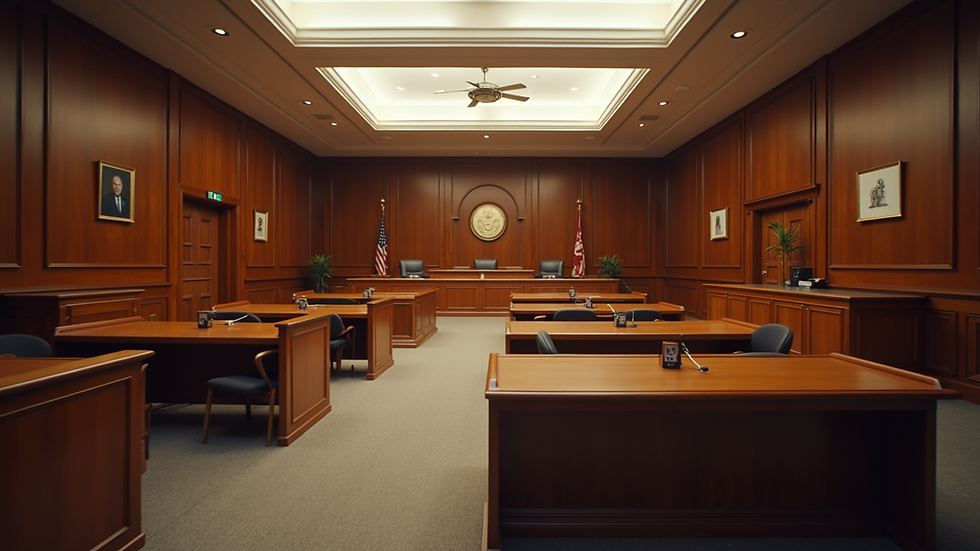 High angle view of a courtroom in Nevada