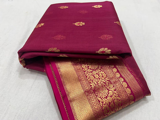 Pure chanderi handloom silk saree pure pattu soft silk