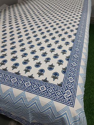 Table cover (handblock printed) Dimension -  150×225 cm  Fabric- Cotton fabric