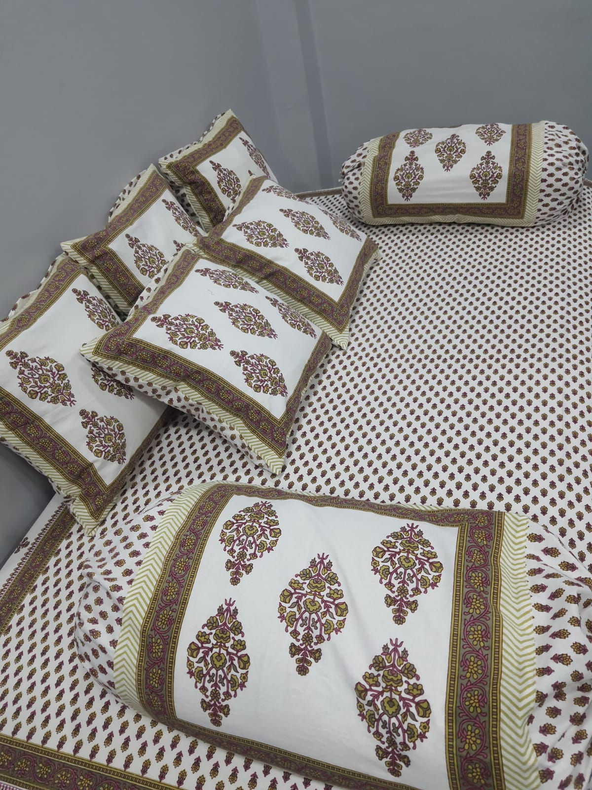 Diwan set Handblock print Cotton fabric