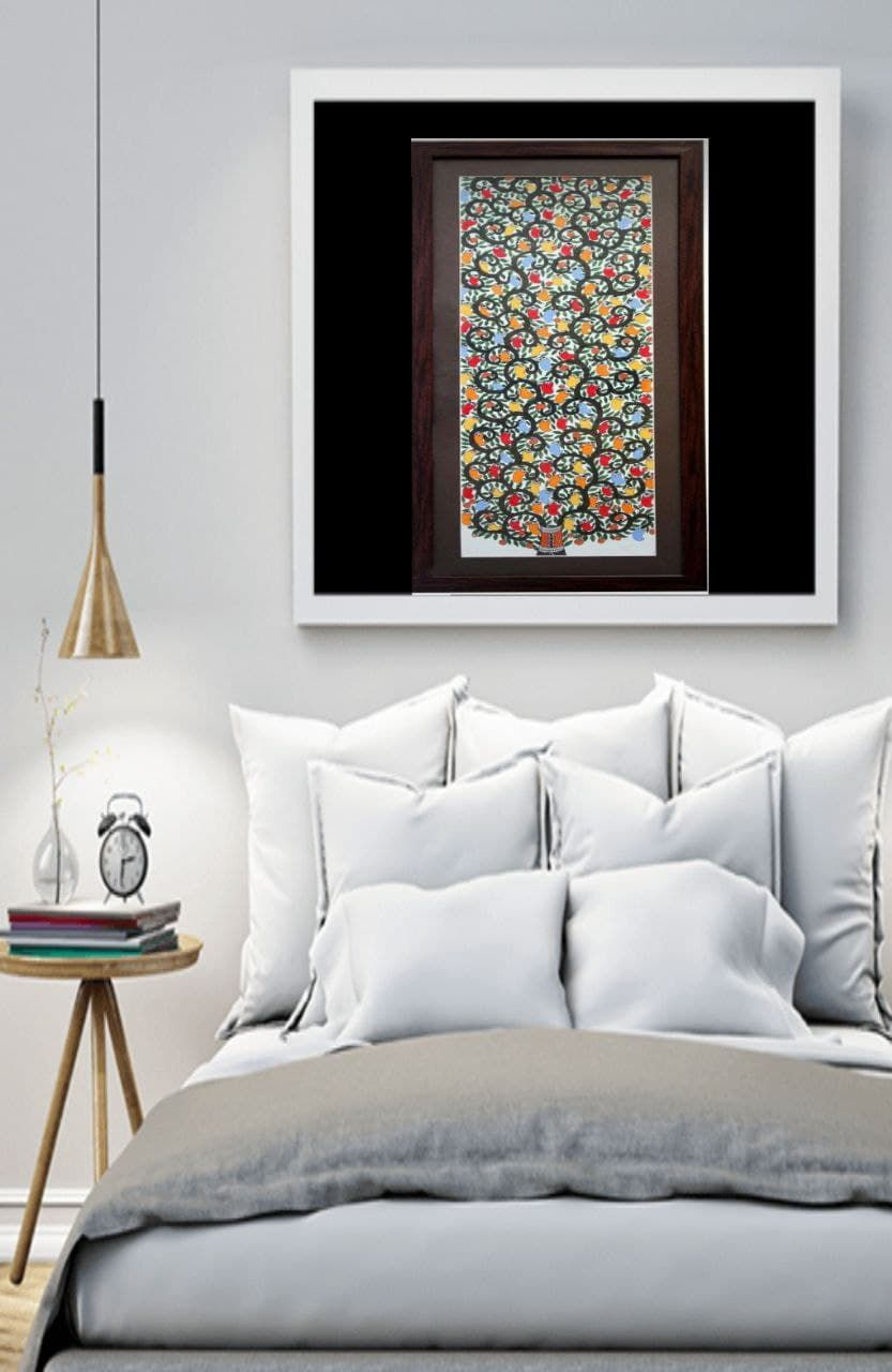 Madhubani painting Hand painted by State Awardee*. ( 2feet x1feet)