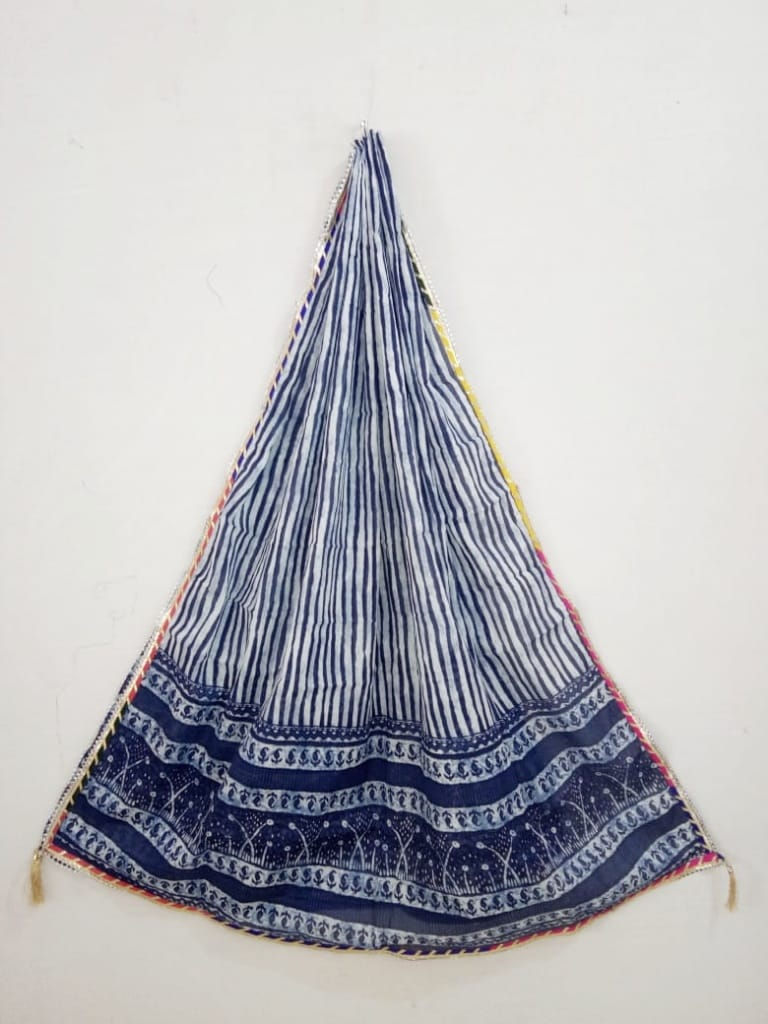 Hand block print dupptta from Rajasthan  Material -cotton malmal duptta