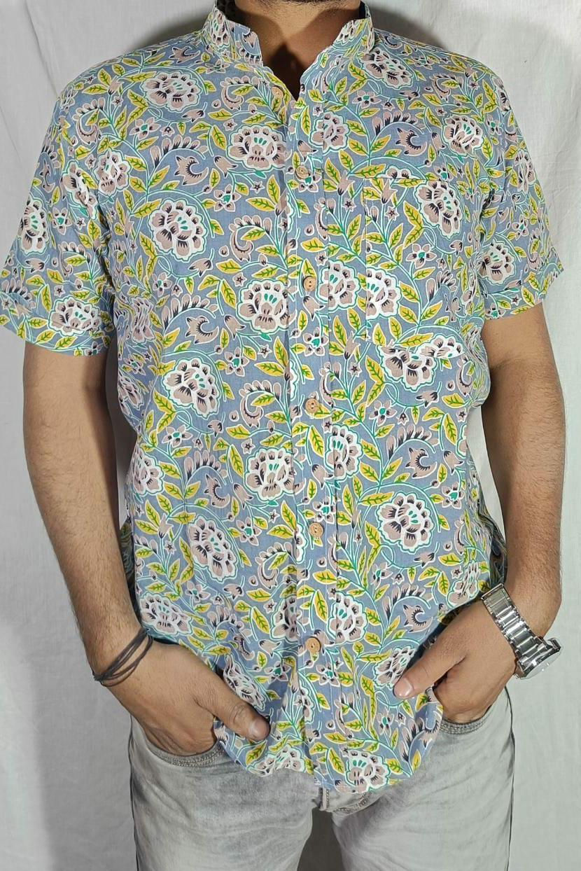 Hand Block Printed Shirts Print :- Hand Block Natural Dyed Fabric:- Cotton