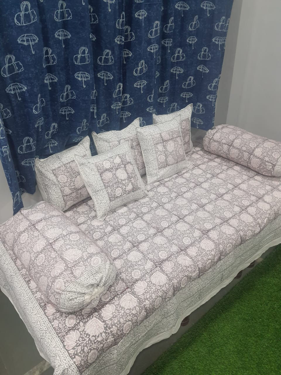 Diwan set Handblock print Cotton fabric