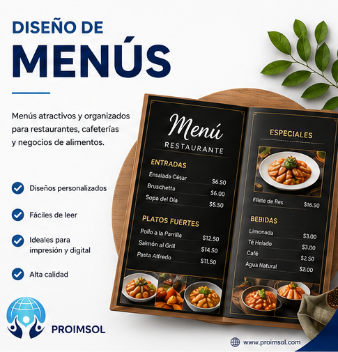 DISEÑO DE MENÚS