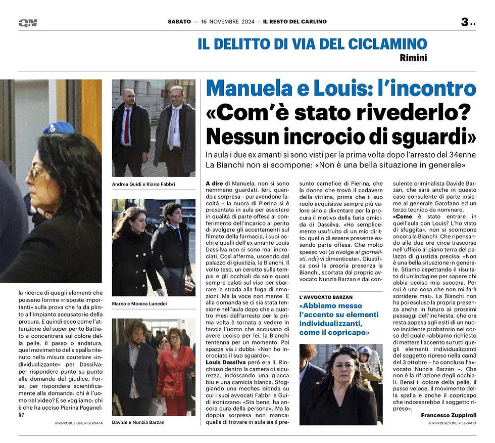 Manuela e Louis: l'incontro
«Com'è stato rivederlo?
Nessun incrocio di sguardi»