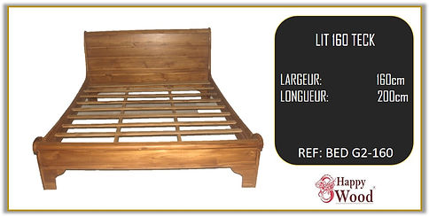 Lit en teck 