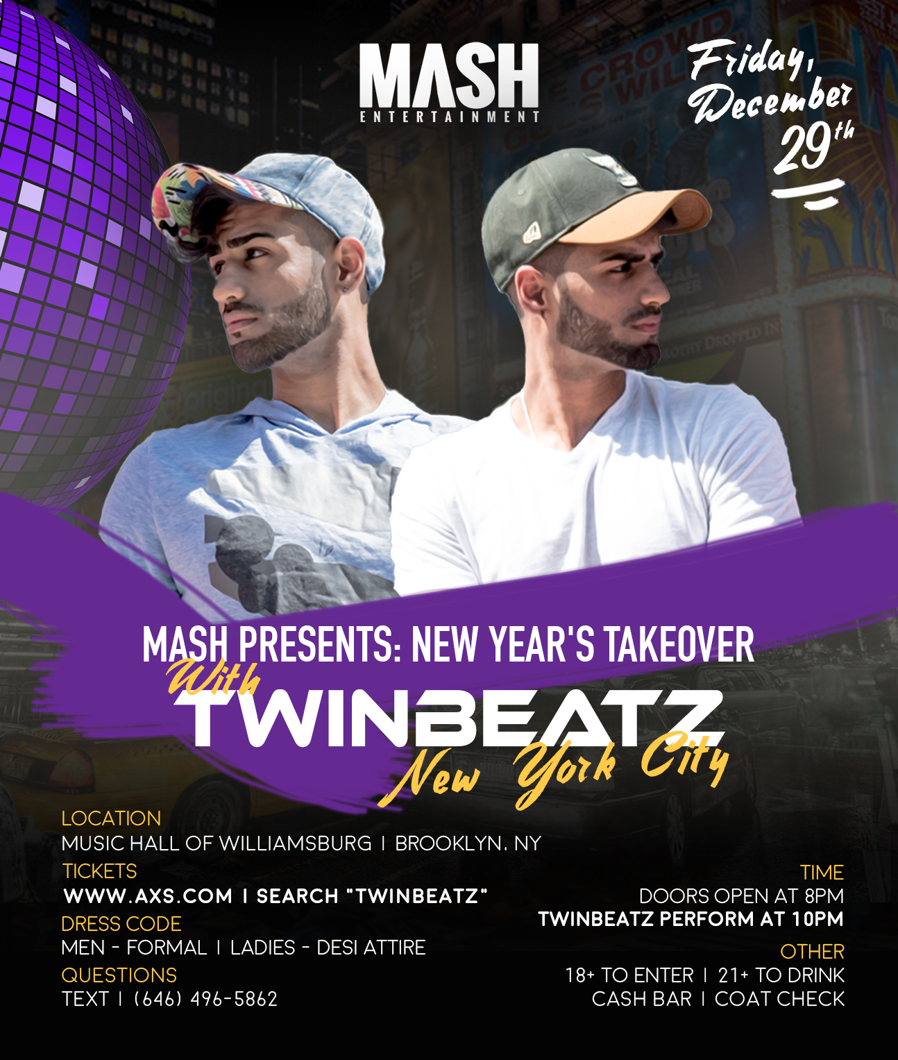 Twinbeatz New Years Takeover at NYC
