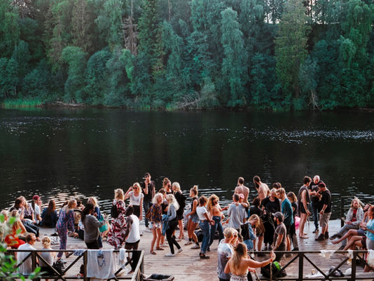 People standing together in company.