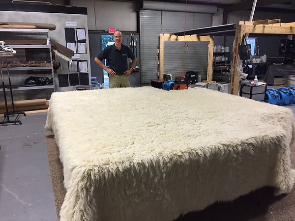 Cleaning a large Flokati rug