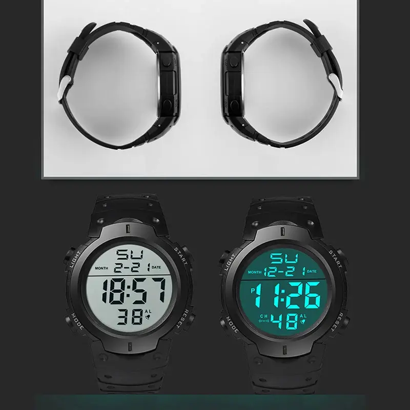 Thumbnail: Men Electronic Watch Sports Watches for Men Waterproof Luminous