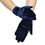 Thumbnail: Pair of velvet gloves velvet short gloves dark blue ,purple ,red ,black