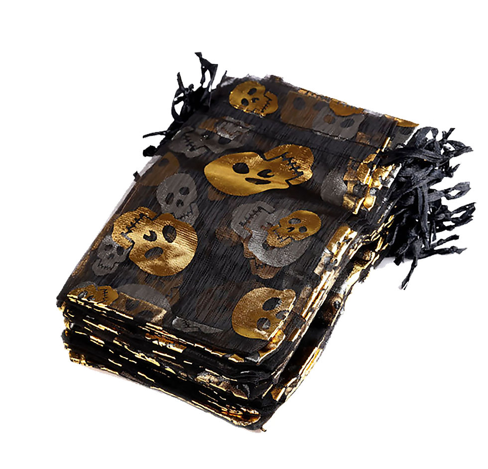 Thumbnail: Organza bags 10x15cm Halloween gothic Gift Bags skull  Jewelry Packaging Bags