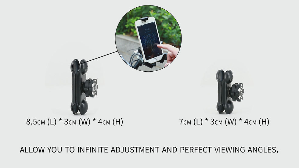 Thumbnail: Motorcycle phone holder mount compatible with iPhone and Samsung Galaxy