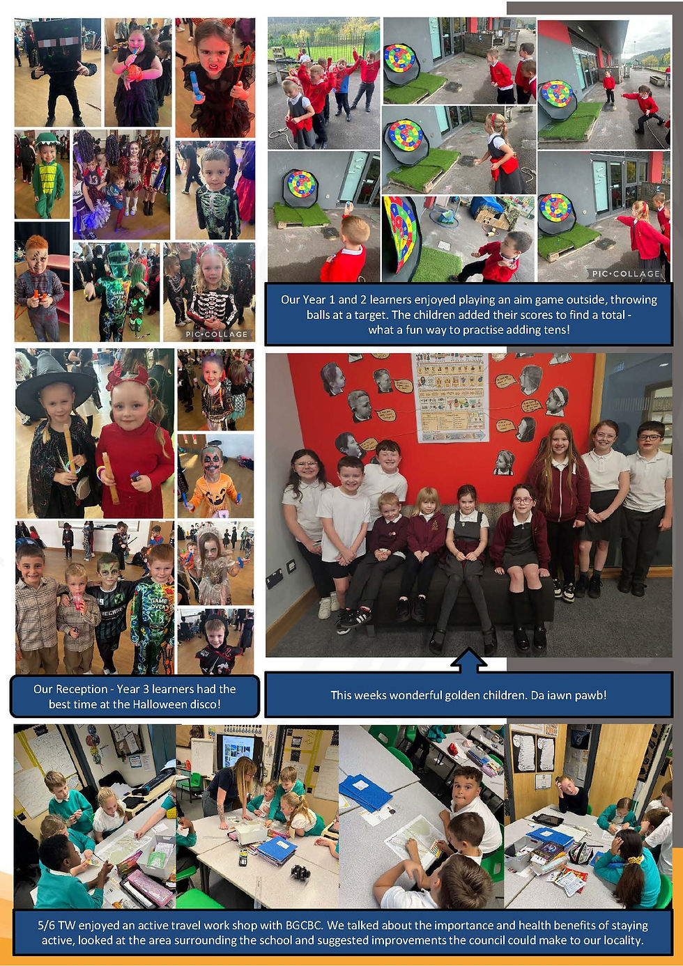 Various students and activities at Abertillery Learning Community, with different events.