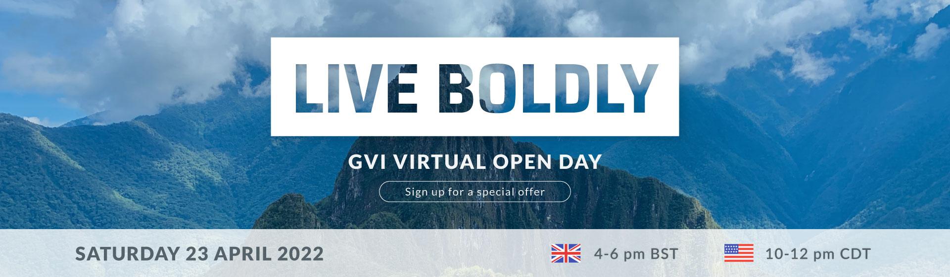 LIVE BOLDLY | GVI Virtual Open Day content media