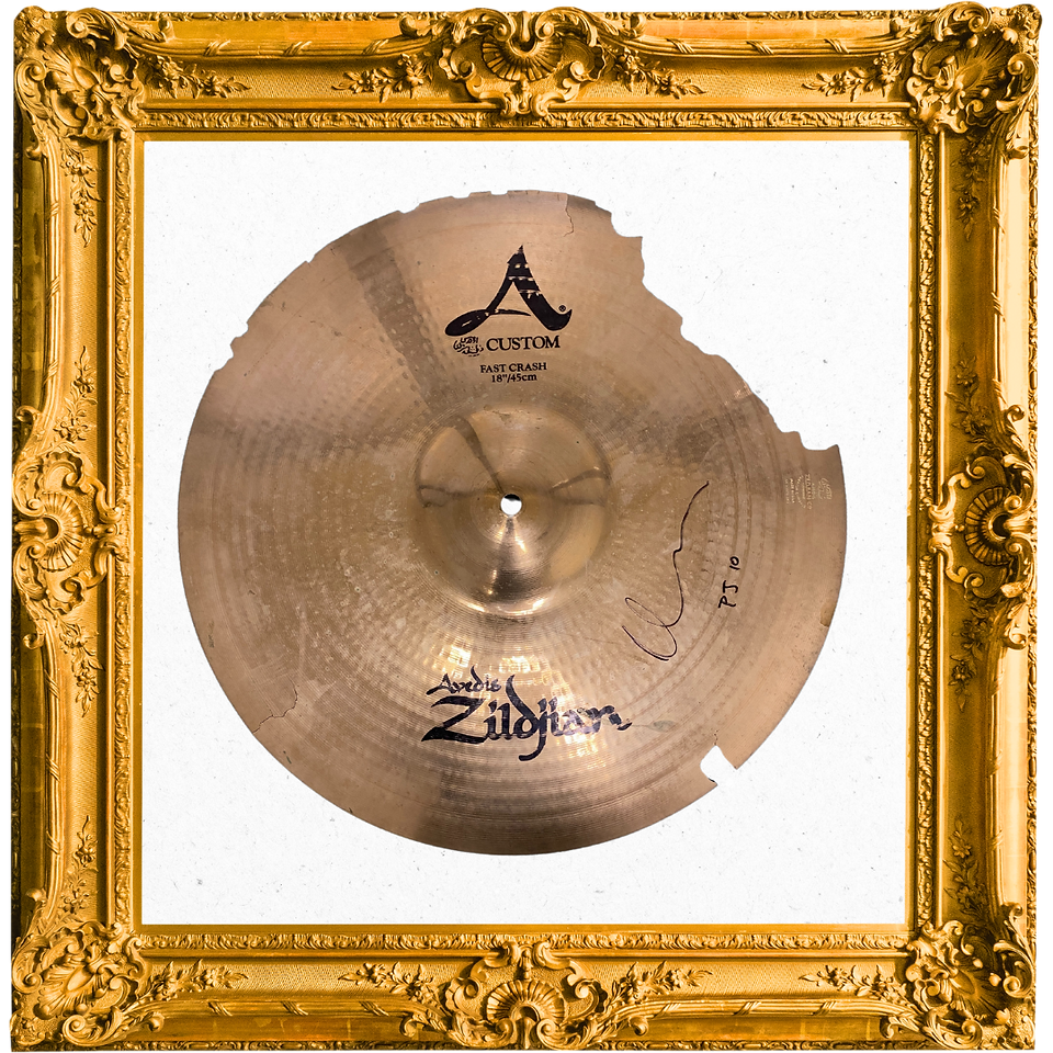 PEARL JAM SIGNED CYMBAL