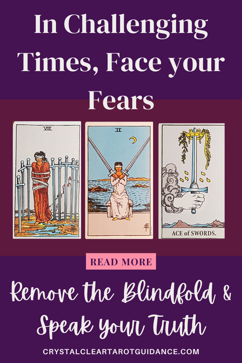 In Challenging Times, Face Your Fears, Remove The Blindfold & Speak Your Truth!