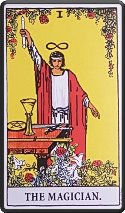 magician holding a wand