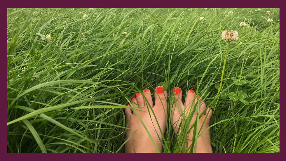 bare feet in grass