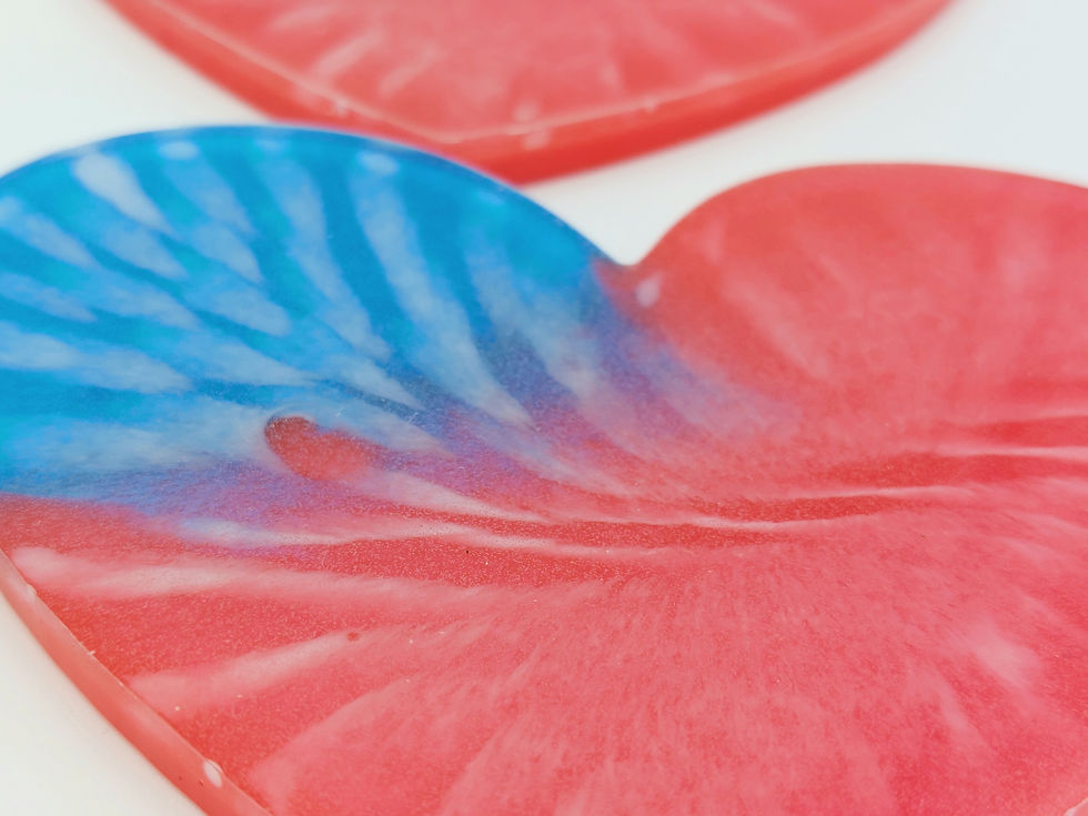 Thumbnail: Patriotic Heart Coaster Set of 4 w Holder