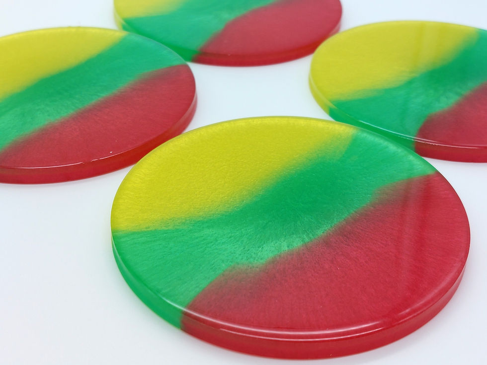 Thumbnail: Yellow Green Red Coasters