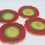 Thumbnail: Red Coaster Set of 4 w Holder