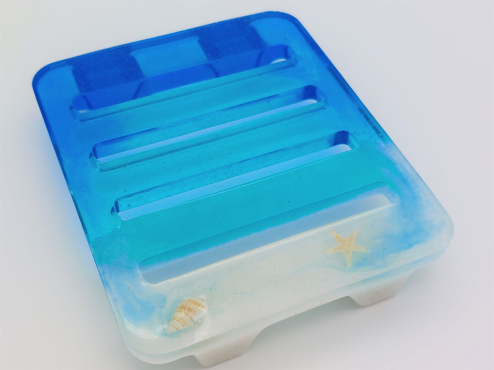 Thumbnail: Ocean Round Coaster Set of 4 w Holder