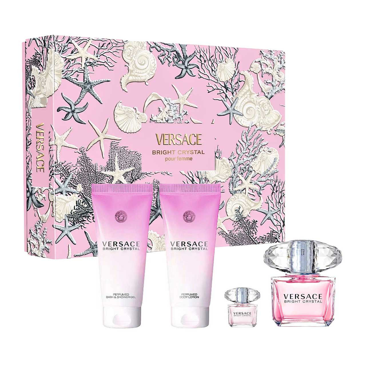 Versace Bright Crystal SET 4 Piezas Dama EDT 90ml + Shower Gel 100ml + Body Loti