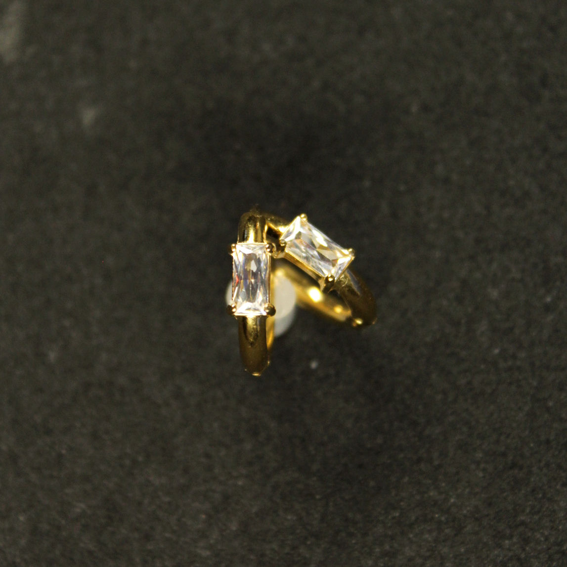 CZ hoop clicker - Gold