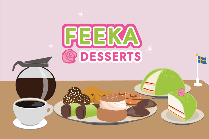 illustrations swedish feeka desserts