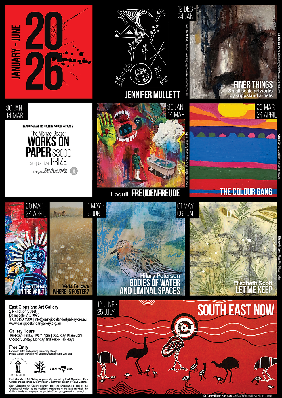 Exhibition calendar January - June 2026